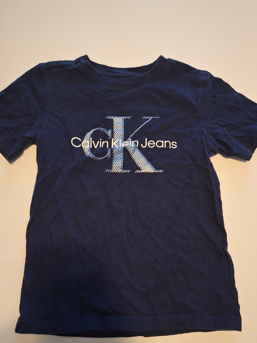 Calvin Klein Jeans Kids Navy Blue Logo Tee Comfortable And Casual